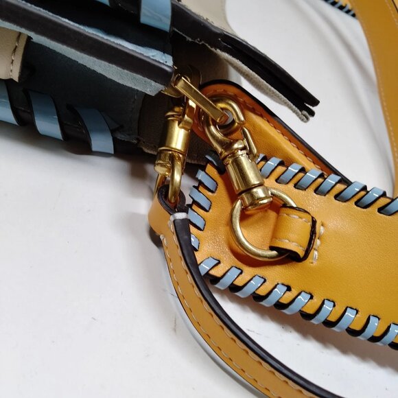 Authentic TORY BURCH Beige Leather Hand Bag mon364-111125 - Picture 7 of 16